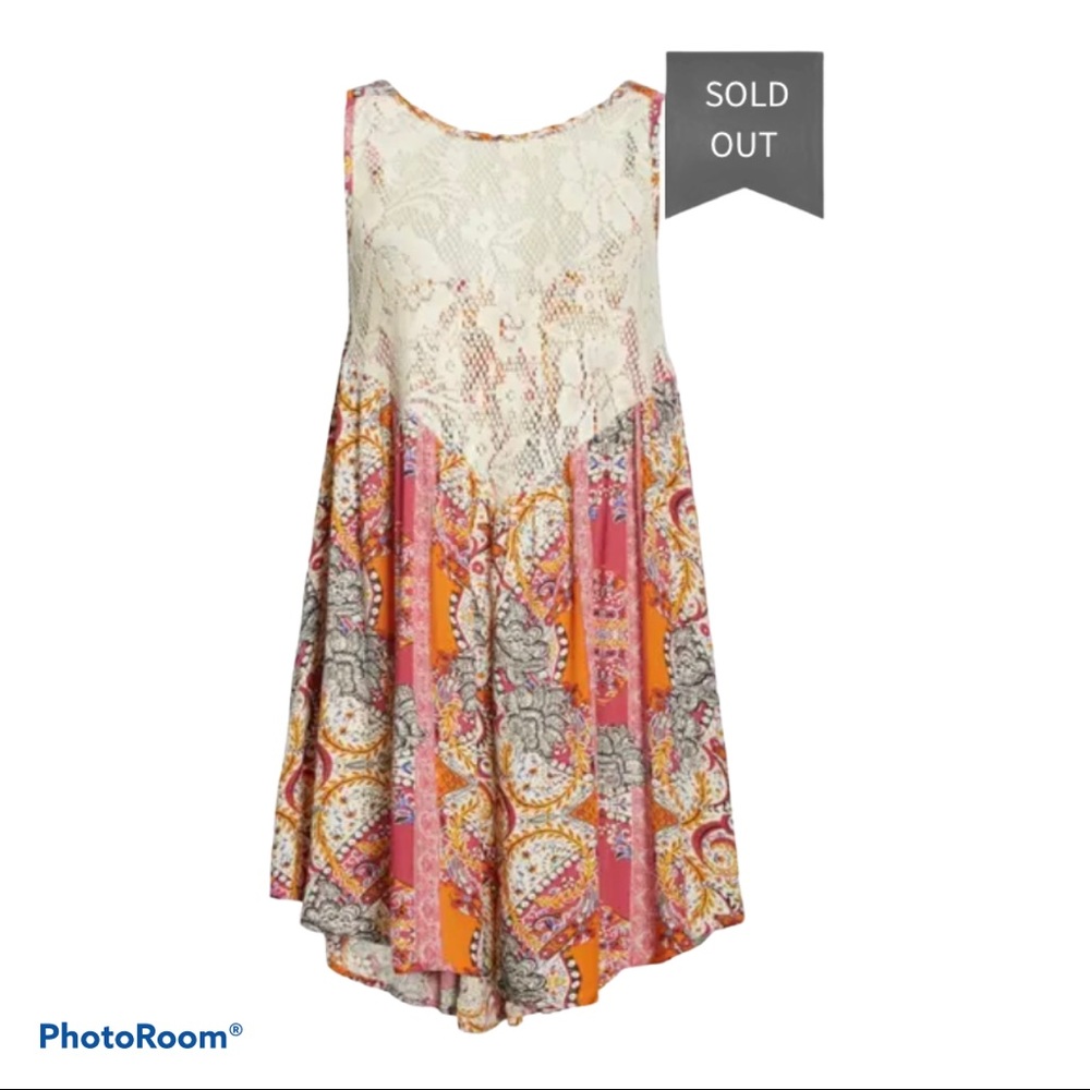 Free People Count Me In Trapeze Dress Floral - Picture 7 of 7